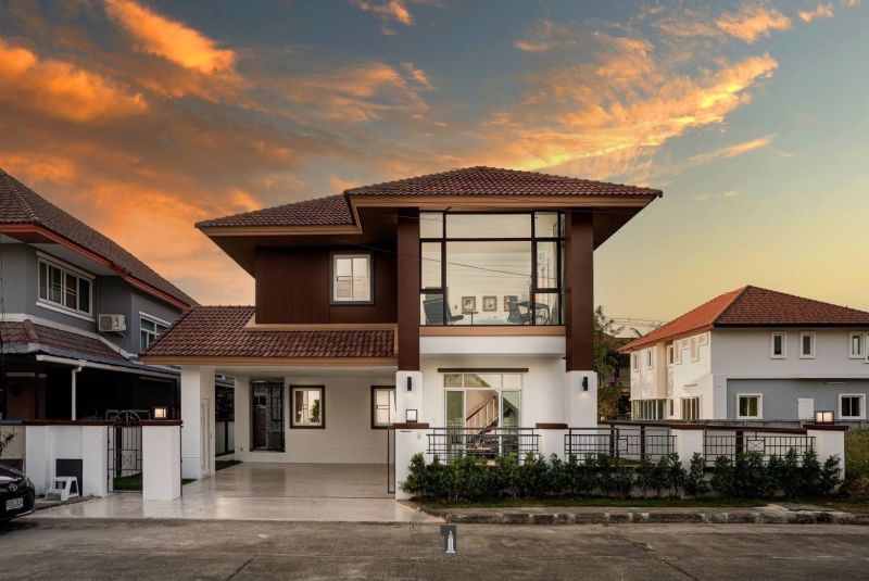 (เช่าแล้ว)บ้านเช่าในโครงการ Chiangmai perfect ใกล้ ตลาดเจริญเจริญ เช่า 30,000 บาท/เดือน