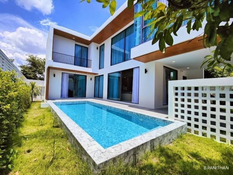 ขายบ้านสารภี pool villa สไตล์โมเดิร์น มินิมอล จองด่วน‼️ เหลือเพียง 3 หลัง เริ่มต้นราคา 8.5 ล้าน