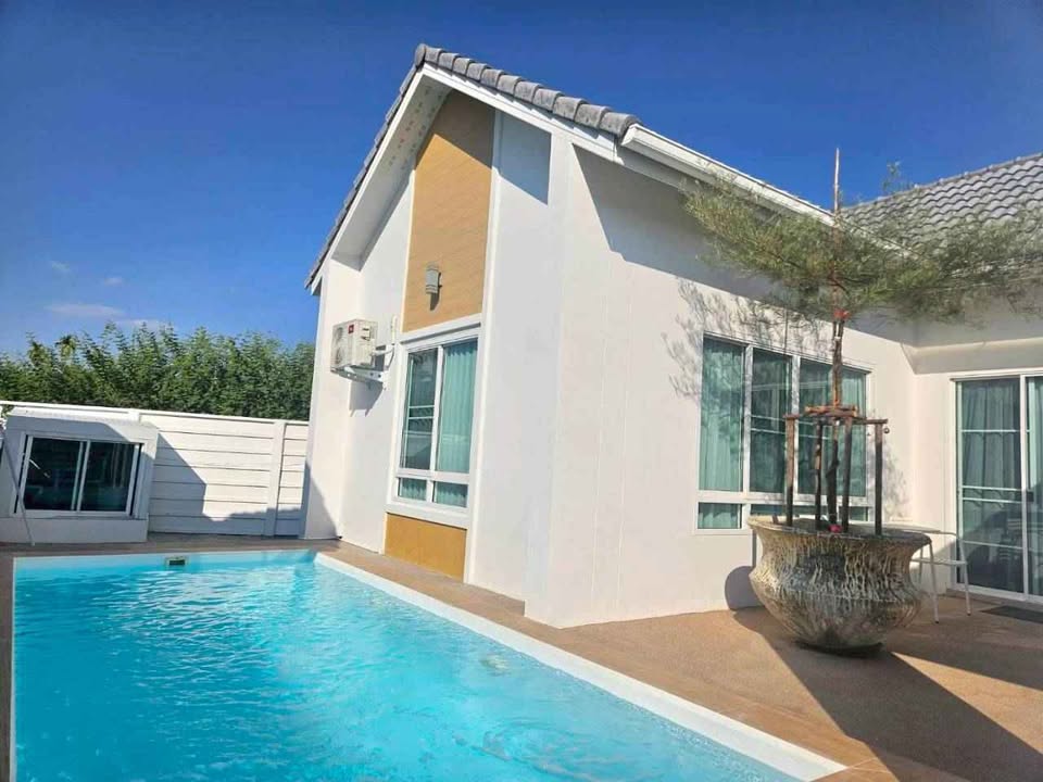 rent494 ให้เช่าบ้านPool Villa หางดง(บ้านถวาย) 3 ห้องนอน 2 ห้องน้ำ ราคา 35,000 บาท/เดือน